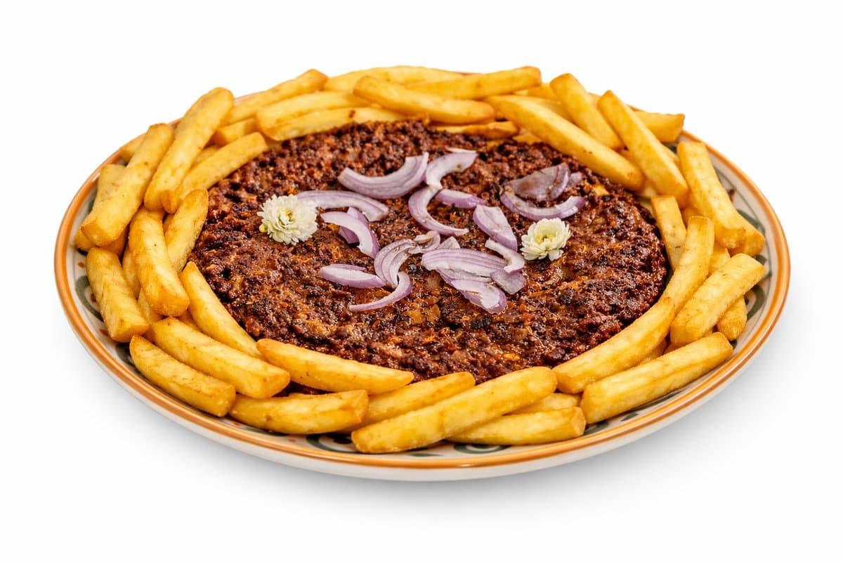 Gurmanska pljeskavica sa pomfritom